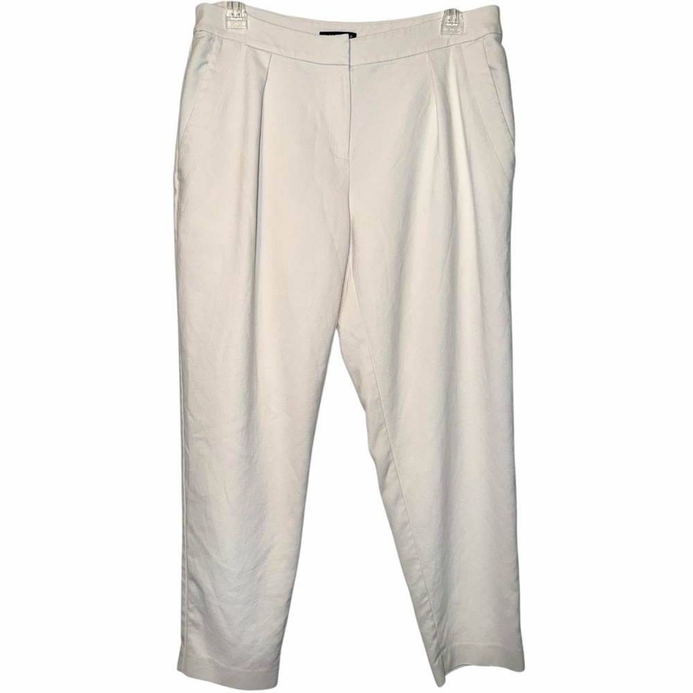 EILEEN FISHER ☆ Cream Classic Straight Leg Trousers Pants
